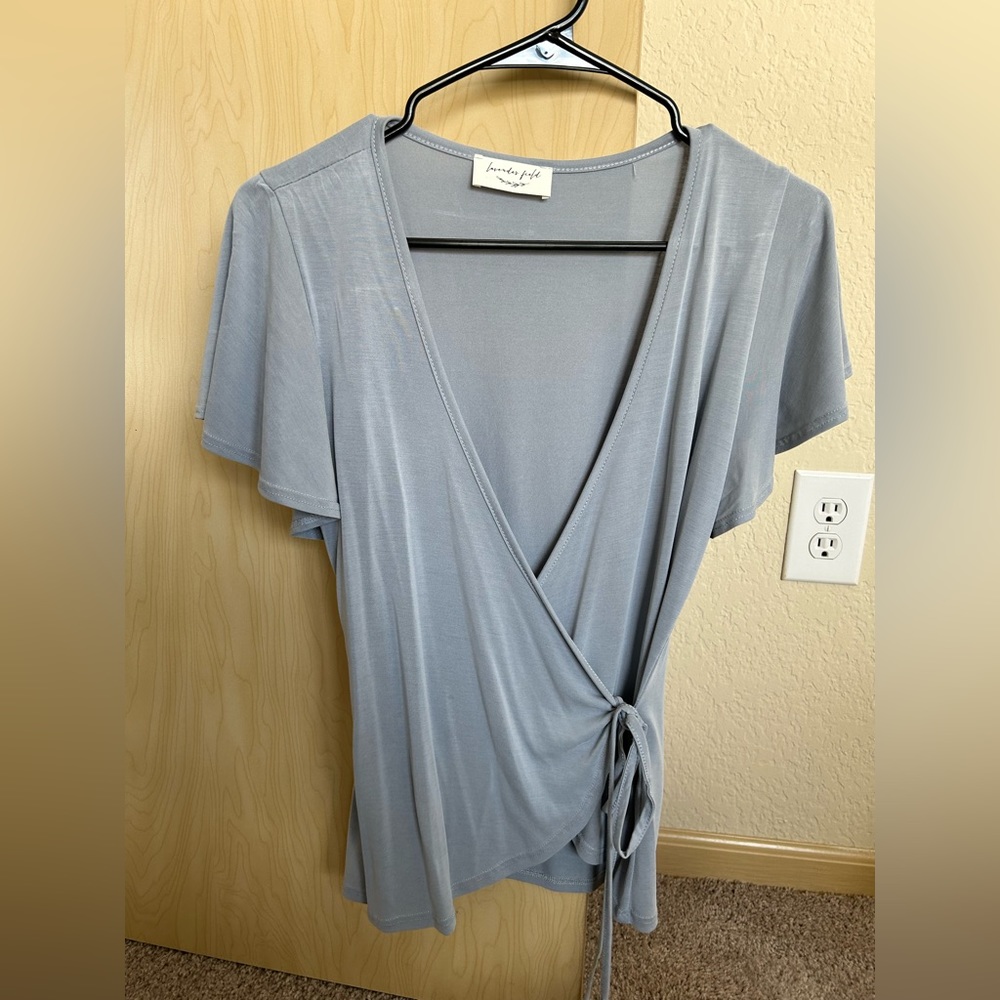 Lavender Field Blue Cross Body Top